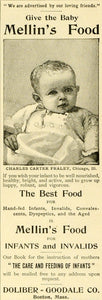 1893 Ad Doliber - Goodale Co Charles Carter Fraley Chicago Mellin's Food MX7