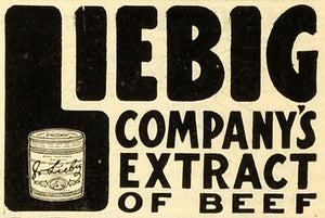 1902 Ad Liebig Beef Meat Extract Flavoring Condiments Cooking Spices MX7