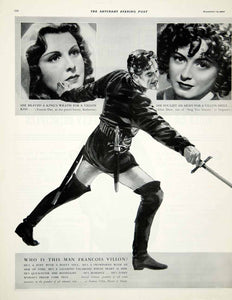 1938 Ad Movie If I Were King Frank Lloyd Ronald Colman Basil Rathbone MX8