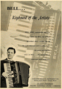 1952 Ad Chicago Musical Accordions John Serry Virtuoso - ORIGINAL MZ1