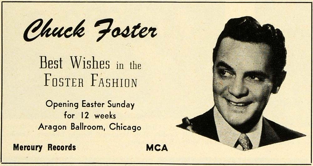 1956 Ad Mercury Records MCA Chuck Foster Fashion Music - ORIGINAL MZ1