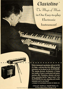 1953 Ad Chicago Instruments Clavioline Pianos Gibson - ORIGINAL ADVERTISING MZ1