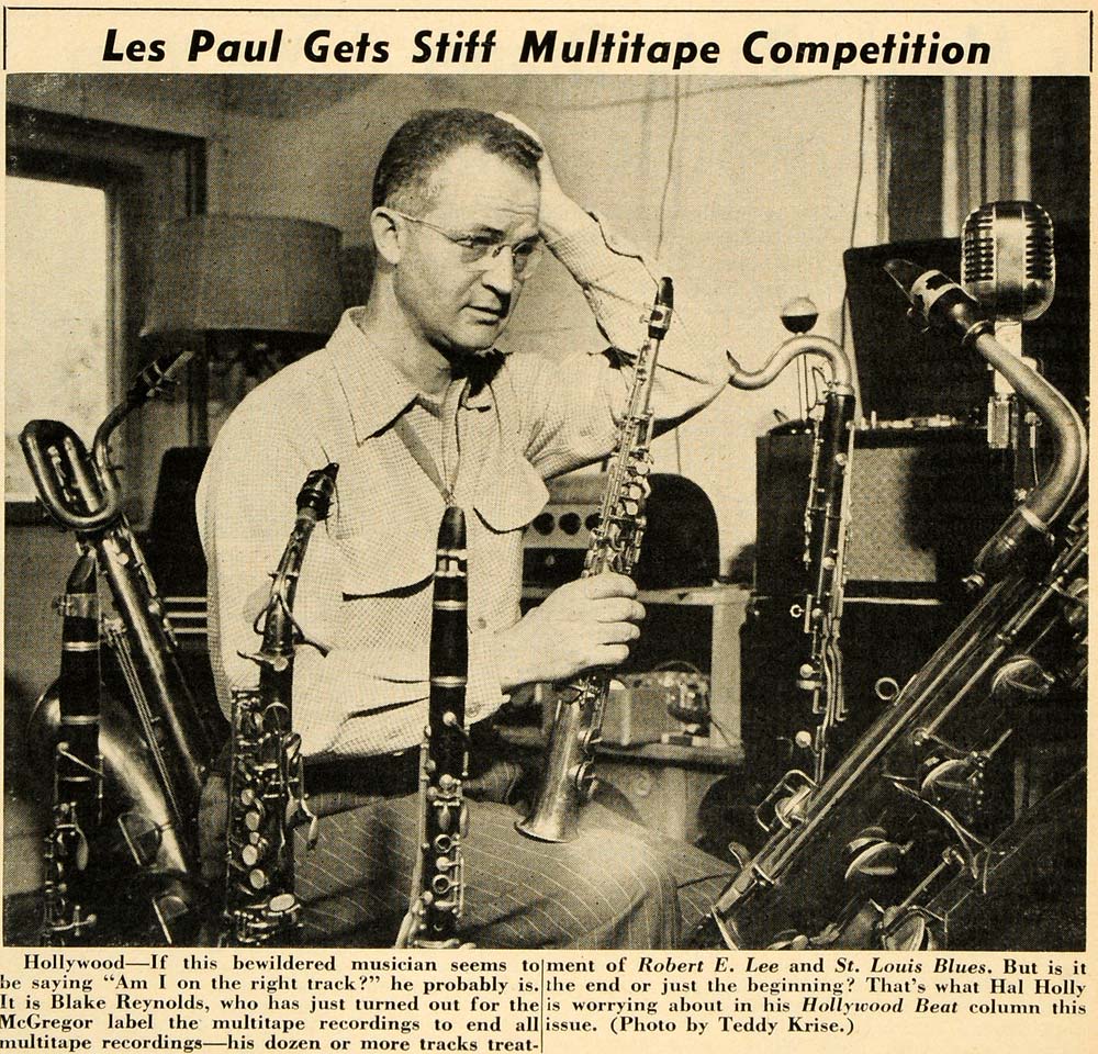 1952 Print Blake Reynold Saxophonist Music Tape Contest ORIGINAL HISTORIC MZ1