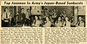 1952 Print 40th Infantry Army Jazz Band Perform Japan - ORIGINAL HISTORIC MZ1