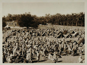 1924 Market Tent Tripoli Oasis Libya Photogravure NICE - ORIGINAL NAF1