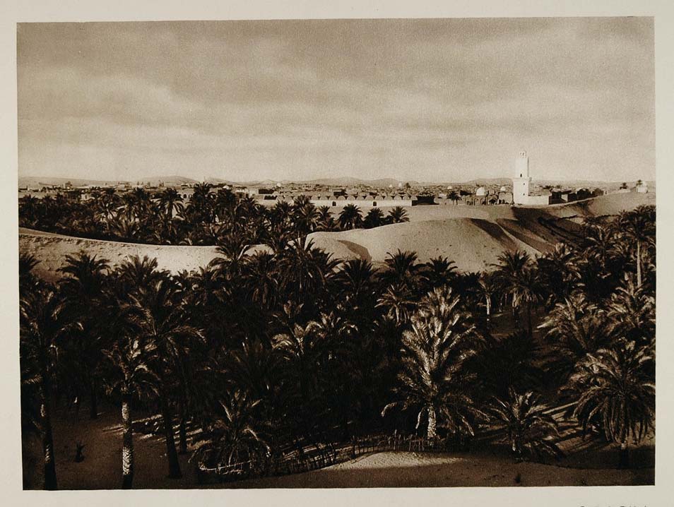 1924 El Oued Algeria Lehnert & Landrock Photogravure - ORIGINAL NAF1