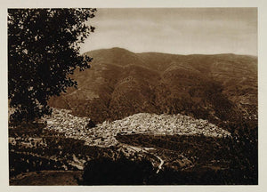 1924 Panoramic View Moulay Idriss Morocco Photogravure - ORIGINAL NAF1