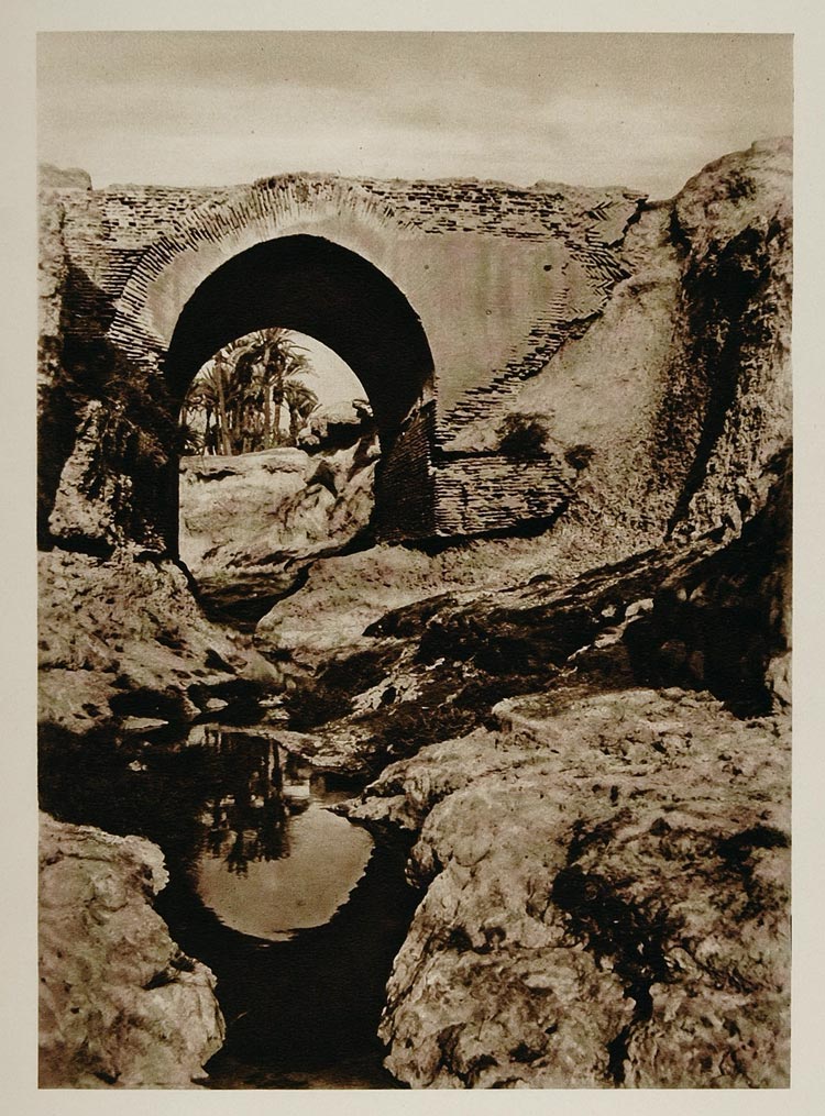 1924 Marrakech Marrakesh Bridge Morocco Photogravure - ORIGINAL NAF1