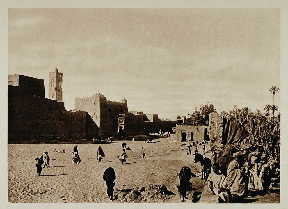 1924 Bou Denib Boudenib Town East Morocco Photogravure - ORIGINAL NAF1