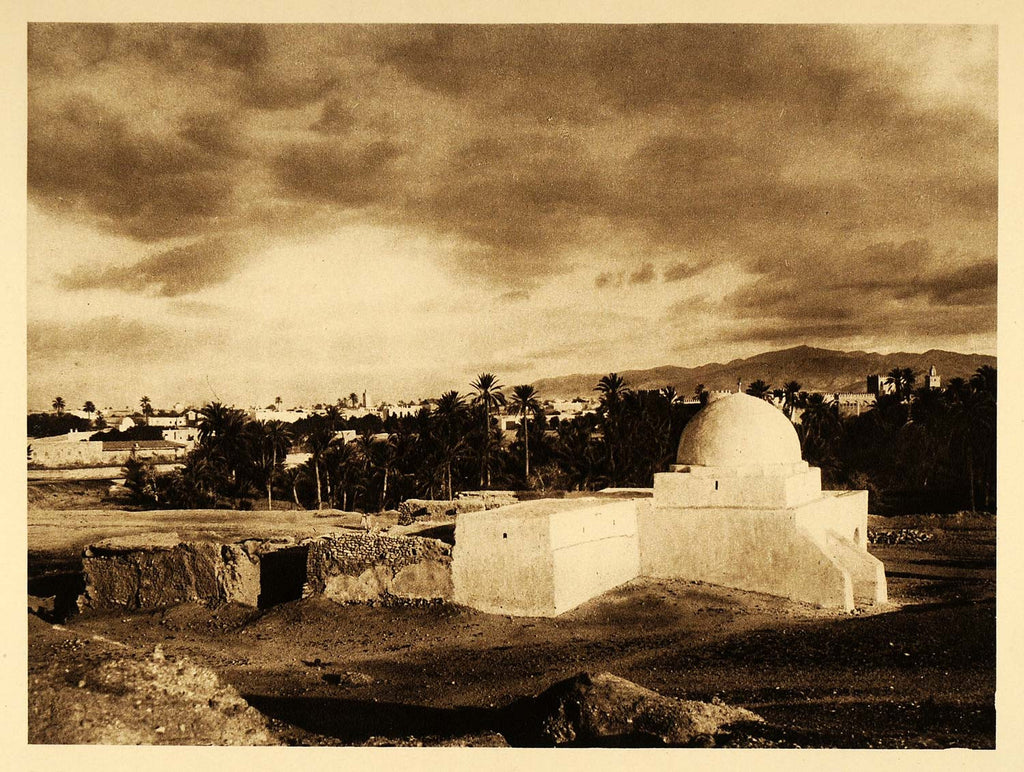 1924 Saint's Tomb Tunisia Lehnert Landrock Photogravure - ORIGINAL NAF2 - Period Paper
