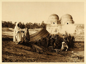 1924 Mosque Men Tozeur Oasis Tunisia Lehnert Landrock - ORIGINAL NAF2