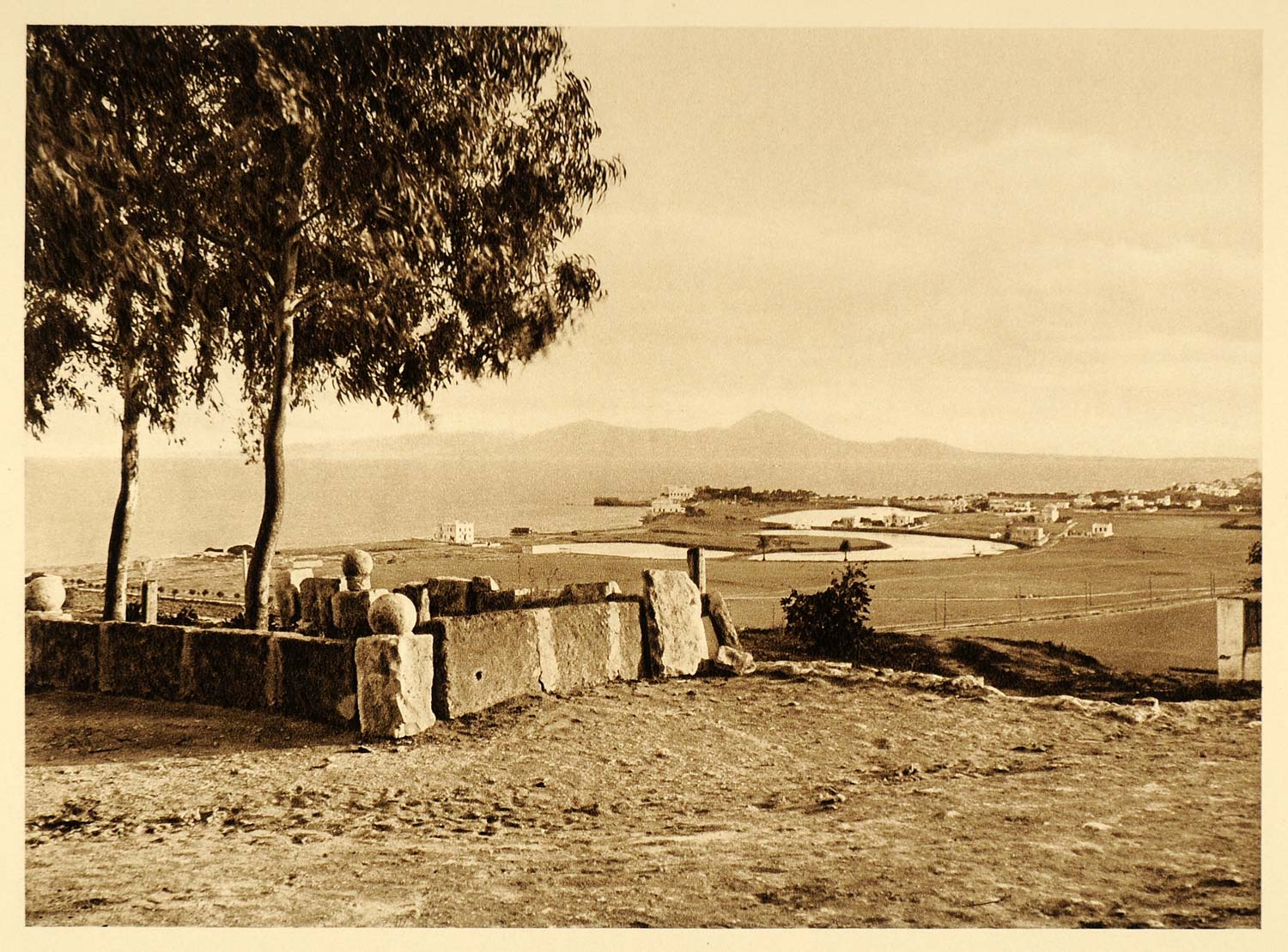 1924 Ancient Harbor Carthage Tunisia Lehnert Landrock - ORIGINAL NAF2