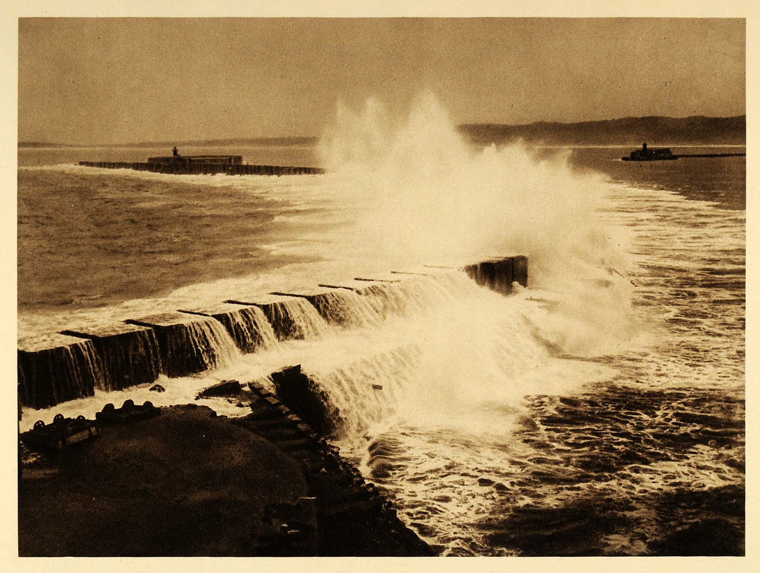 1924 Algiers Harbor Port Lehnert Landrock Photogravure - ORIGINAL NAF2
