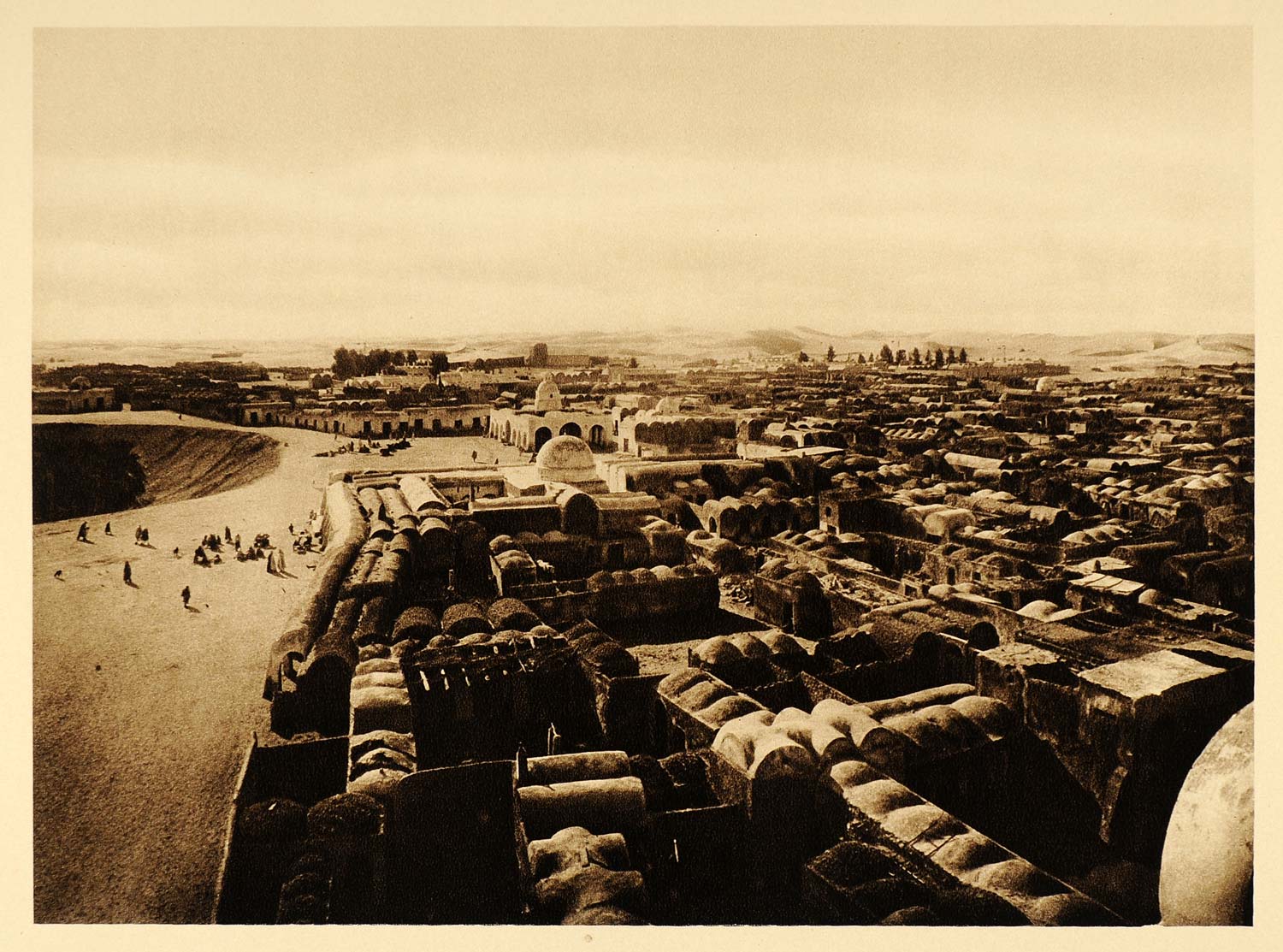 1924 El Oued Oasis Algeria Panorama Lehnert & Landrock - ORIGINAL NAF2