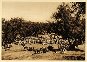 1924 People Weekly Market Tanant Morocco Photogravure - ORIGINAL NAF2