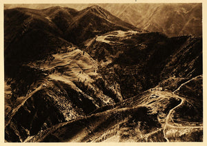 1924 Touhar Tuhar Mountain Pass Taza Morocco Landscape - ORIGINAL NAF2