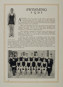 1921 Print U.S. Naval Academy Swim Team Dal Emory - ORIGINAL HISTORIC NAVY2