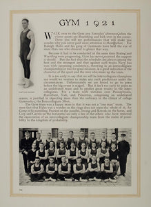 1921 Print Naval Academy Gymnastic Team Raleigh Hales ORIGINAL HISTORIC NAVY2