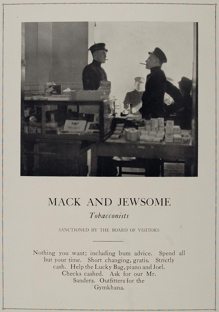 1921 Original Print Ad Mack Jewsome Tobacco Navy Men - ORIGINAL NAVY2