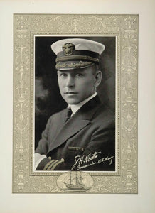 1921 Print Portrait J. H. Newton Commander U. S. Navy - ORIGINAL NAVY