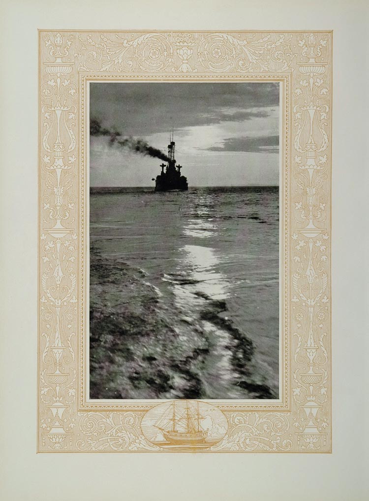 1921 Original Halftone Print U. S. Navy Ship Battleship ORIGINAL HISTORIC NAVY