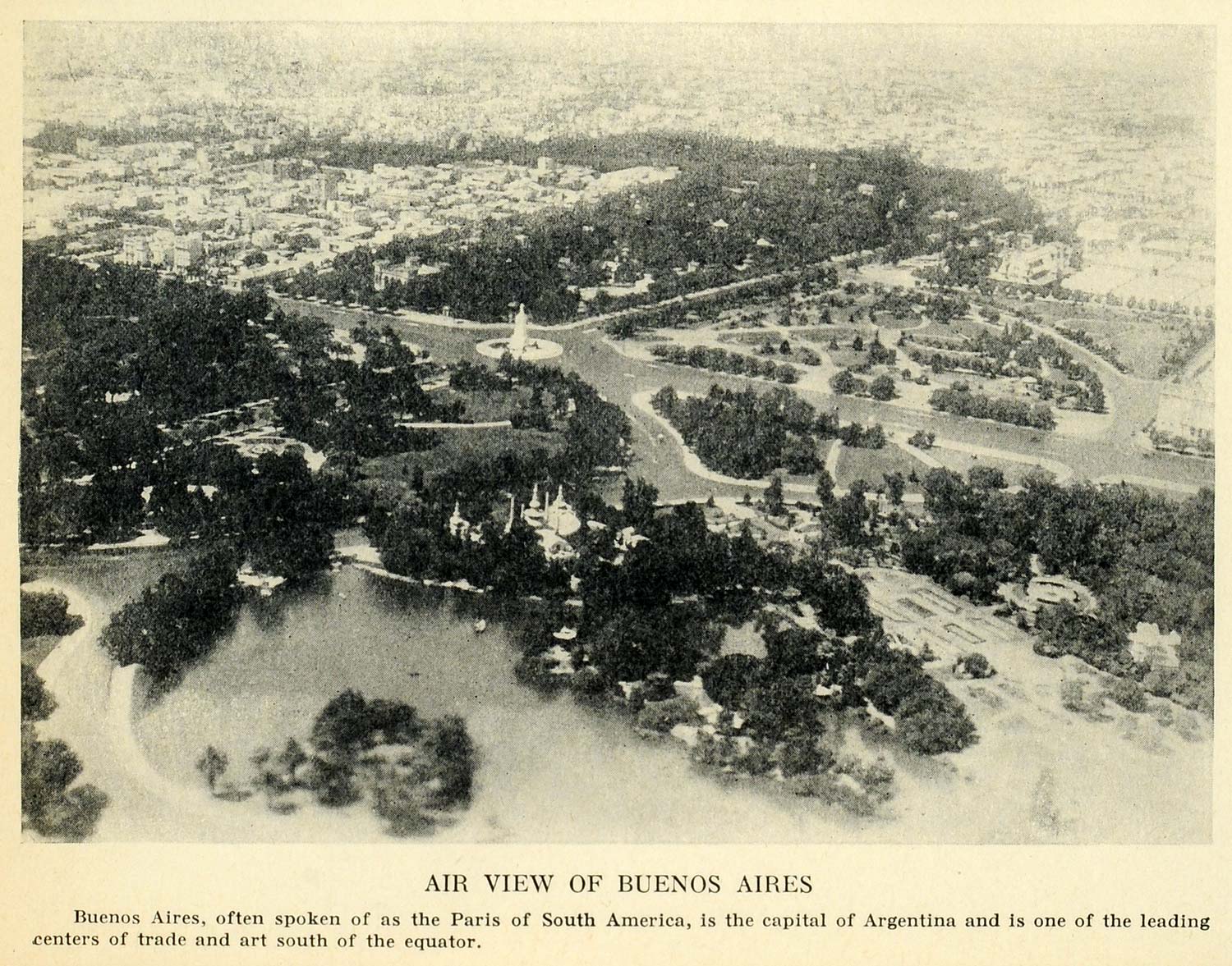 1931 Print Buenos Aires Argentina South America Aerial View Cityscape NCAW1