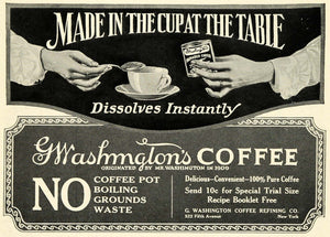 1923 Ad Dissolvable G. Washington Coffee Refining 522 Fifth Avenue New York NGM1