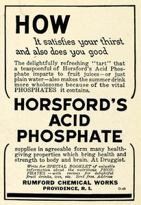 1923 Ad Horsford Acid Phosphate Rumford Chemical Works Providence Rhode NGM1