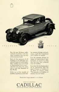 1926 Ad Antique 90 Degree V8 Cadillac Automobile Women Driver Frank Quail NGM1