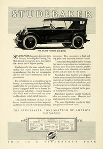 1923 Ad Antique Enclosed Studebaker Convertible Big Six Touring Car NGM1