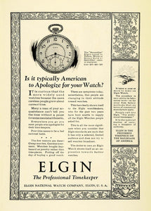 1923 Ad Antique Elgin Streamline Pocket Watch Jewelry Timepiece Accessories NGM1