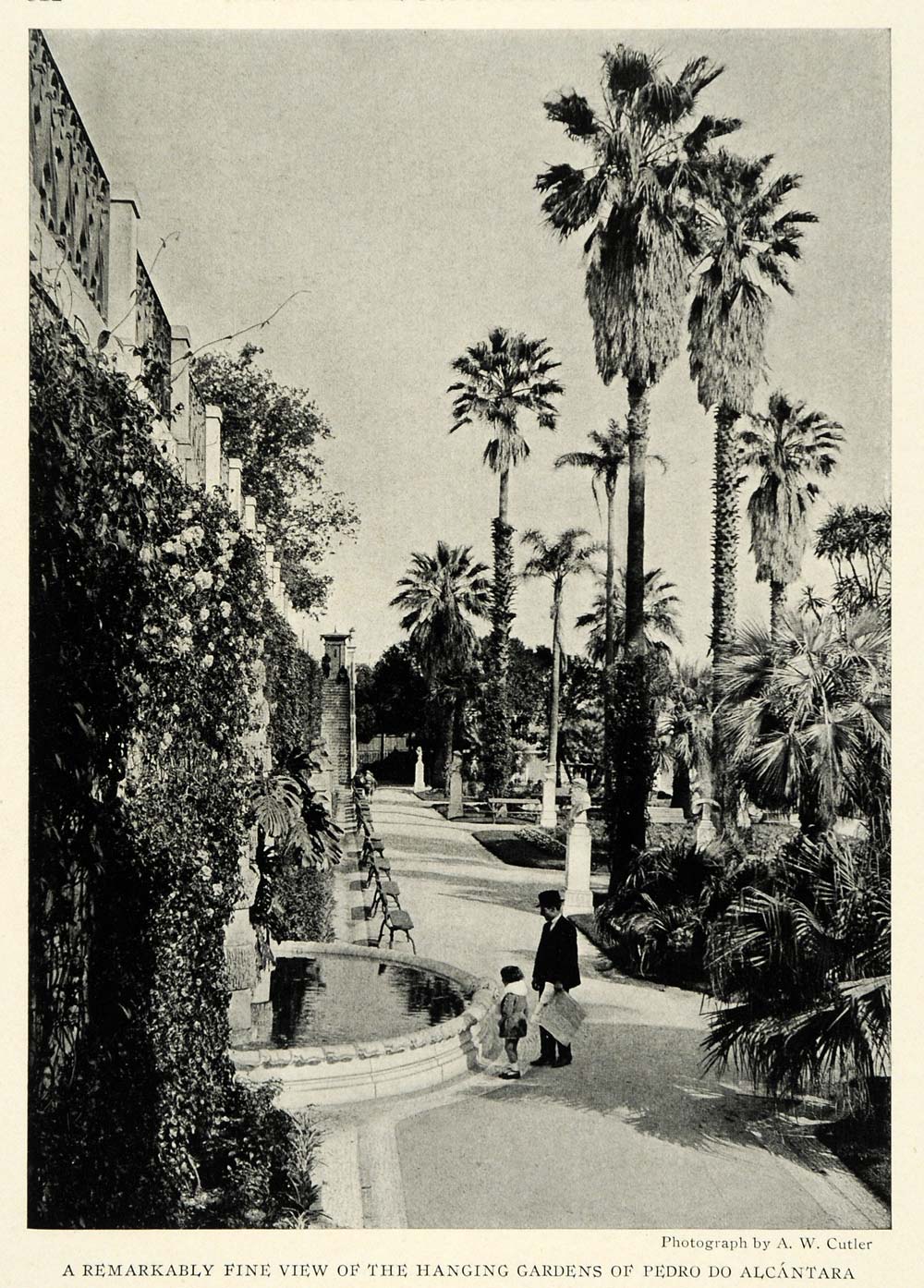 1922 Print Gardens Pedro Do Alcantara Cidade Baixa Lisbon Calcada Gloria NGM1