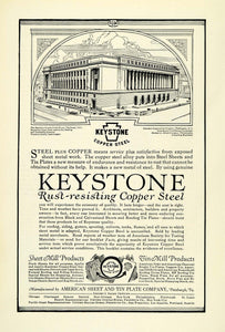 1926 Ad Keystone Copper Steel Hamilton County Court House Cincinnati Tin NGM1