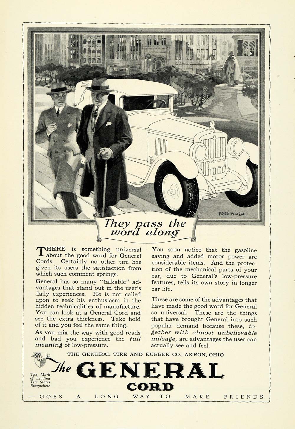 1926 Ad General Cord Tire Rubber Co Akron Ohio Automobile City Businessmen NGM1