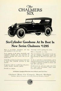 1922 Ad Chalmers Six Six-Cylinder Motor Car Co Detroit Michigan Automobile NGM1