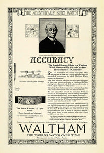 1921 Ad Waltham E. A. Marsh Watchmaker Diamonds Wrist Watches Antique NGM1