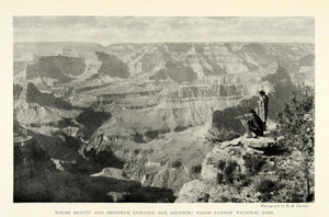 1922 Print Grand Canyon National Park Landscape Native Americans Natural NGM2