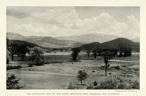 1922 Print White Mountains Intervale New Hampshire Landscape Hunting NGM2