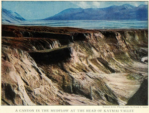 1921 Print Katmai National Park Canyon Landscape Alaska Frank Jones NGM2
