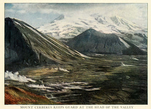 1921 Print Mount Cerberus Katmai National Park Alaska Mountainous Landscape NGM2
