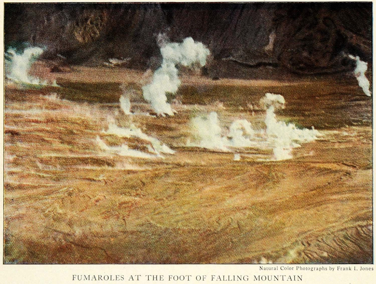 1921 Print Falling Mountain Valley Ten Thousand Smokes Katmai National Park NGM2