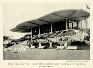 1921 Print Buenos Aires Argentina Palermo Hippodrome Jockey Club Sports NGM2
