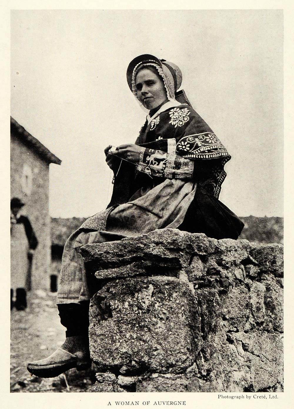1921 Print Auvergne France Volcanic District Woman Costume Fashion Portrait NGM2