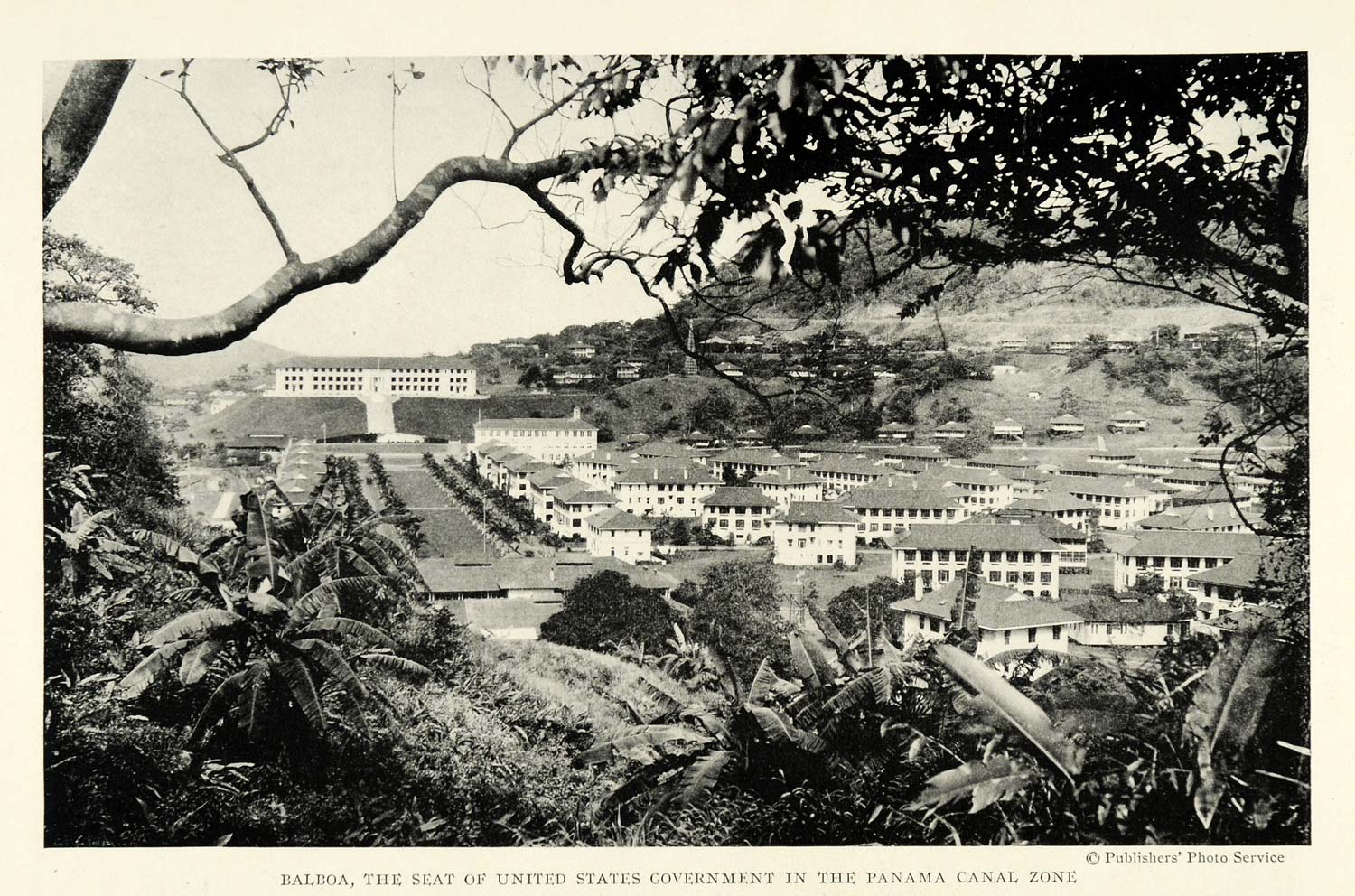 1921 Print Balboa Ancon Panama Cityscape United States Government NGM2