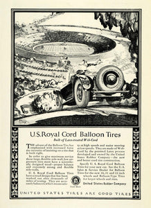 1924 Ad US Rubber Royal Cord Balloon Tires Antique Car Parts Edward Wilson NGM2