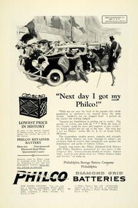 1924 Ad Philco Diamond Grid Batteries Philadelphia Storage Battery Antique NGM2