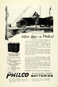 1924 Ad Philco Diamond Grid Car Batteries Wen R Phillips Southern NGM2
