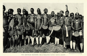 1925 Print Wakamba Kenya East Africa Cowling Drums Tribal Dance Ethnic NGM2