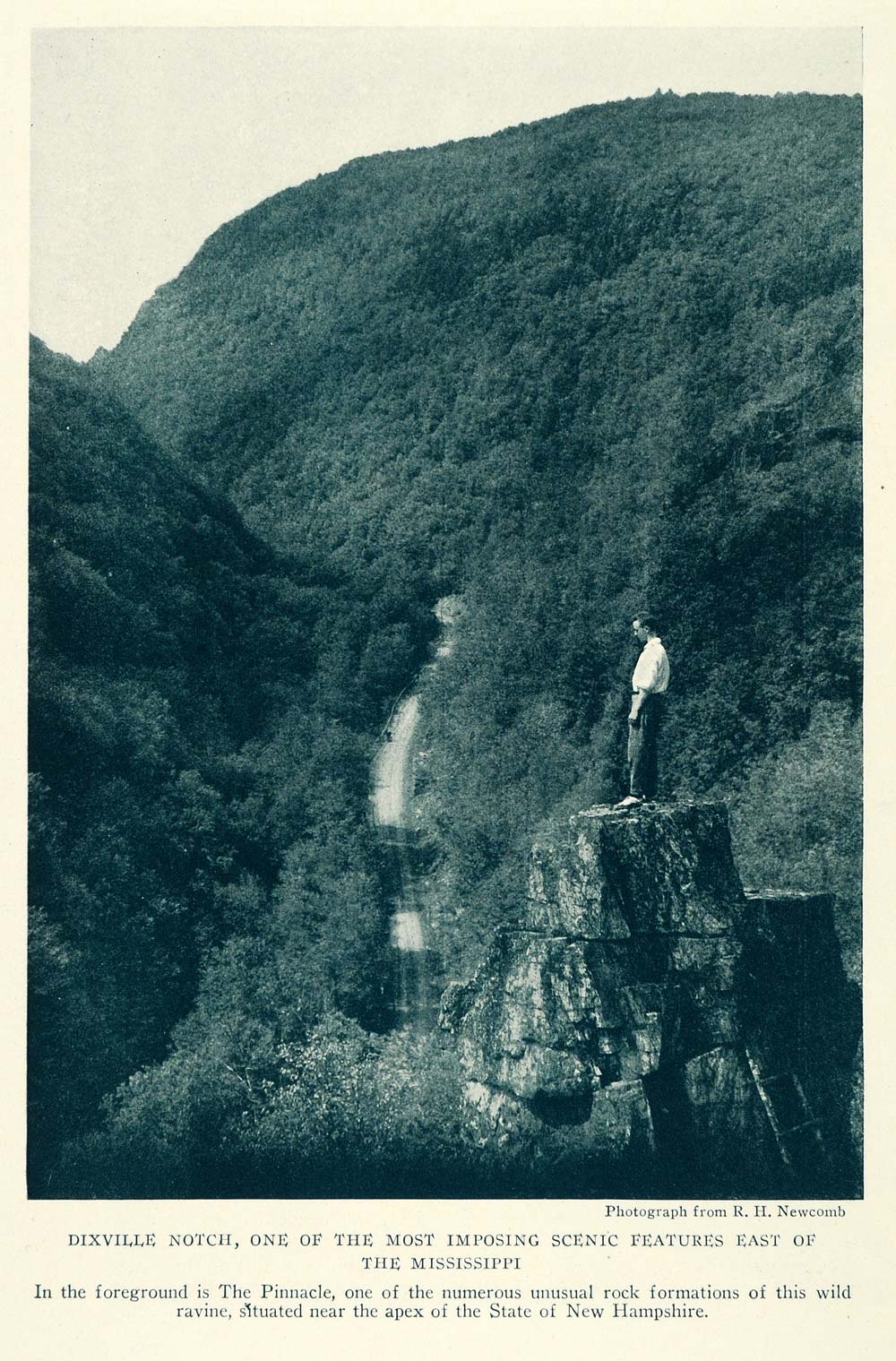 1924 Duotone Print Dixville Notch Pinnacle Newcomb Mountain New Hampshire NGM2
