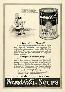 1921 Ad Campbell's Soup Tomato Child Tennis Racquet Camden New Jersey NGM2